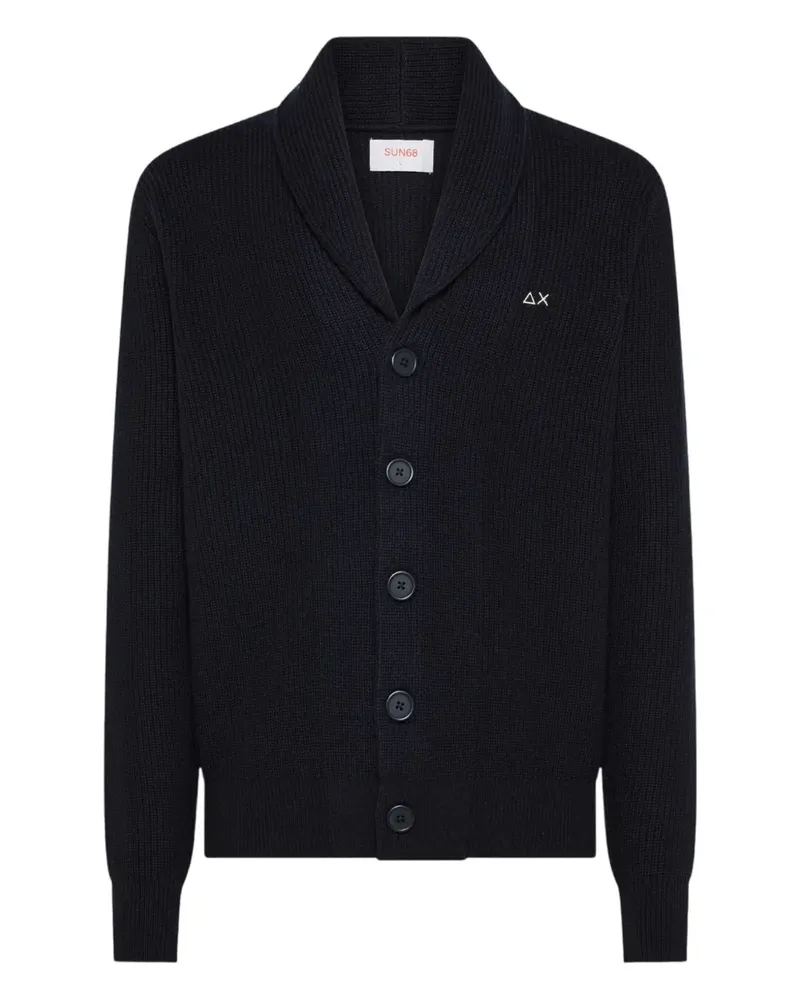 Sun68 Cardigan mit Schalkragen - Blau Blau