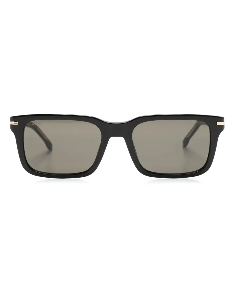 HUGO BOSS 1628/S Sonnenbrille mit eckigem Gestell - Schwarz Schwarz