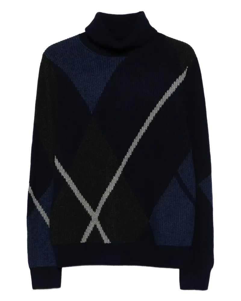 Eric Bompard Argyle Pullover mit Rautenmuster - Blau Blau