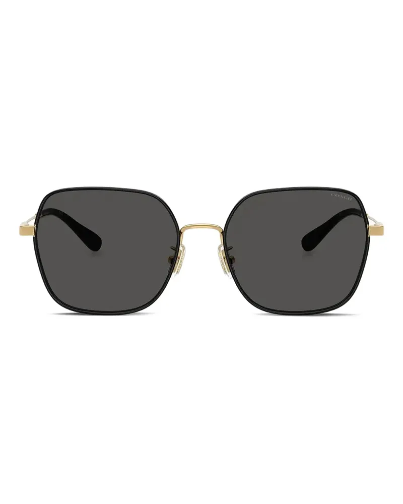 Coach Eckige Sonnenbrille - Schwarz Schwarz