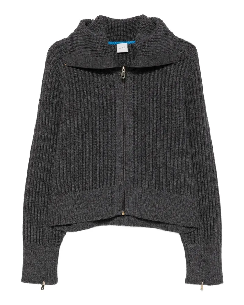 Paul Smith Gerippter Cardigan mit Reißverschluss - Grau Grau