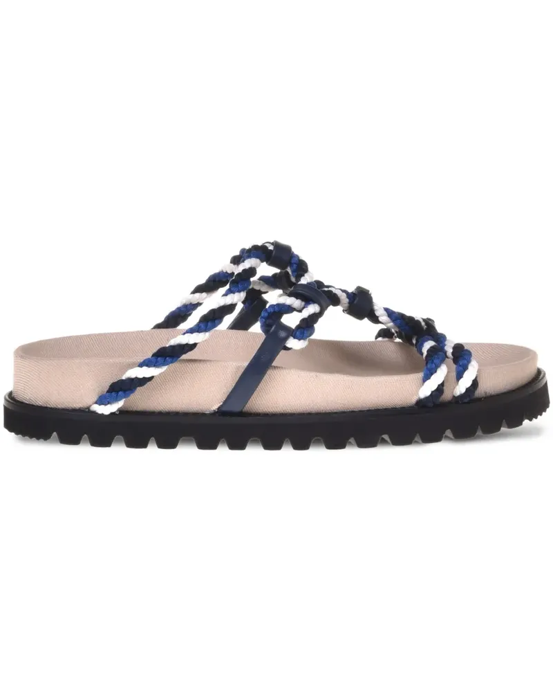 Alberta Ferretti Sandalen mit Logo - Blau Blau