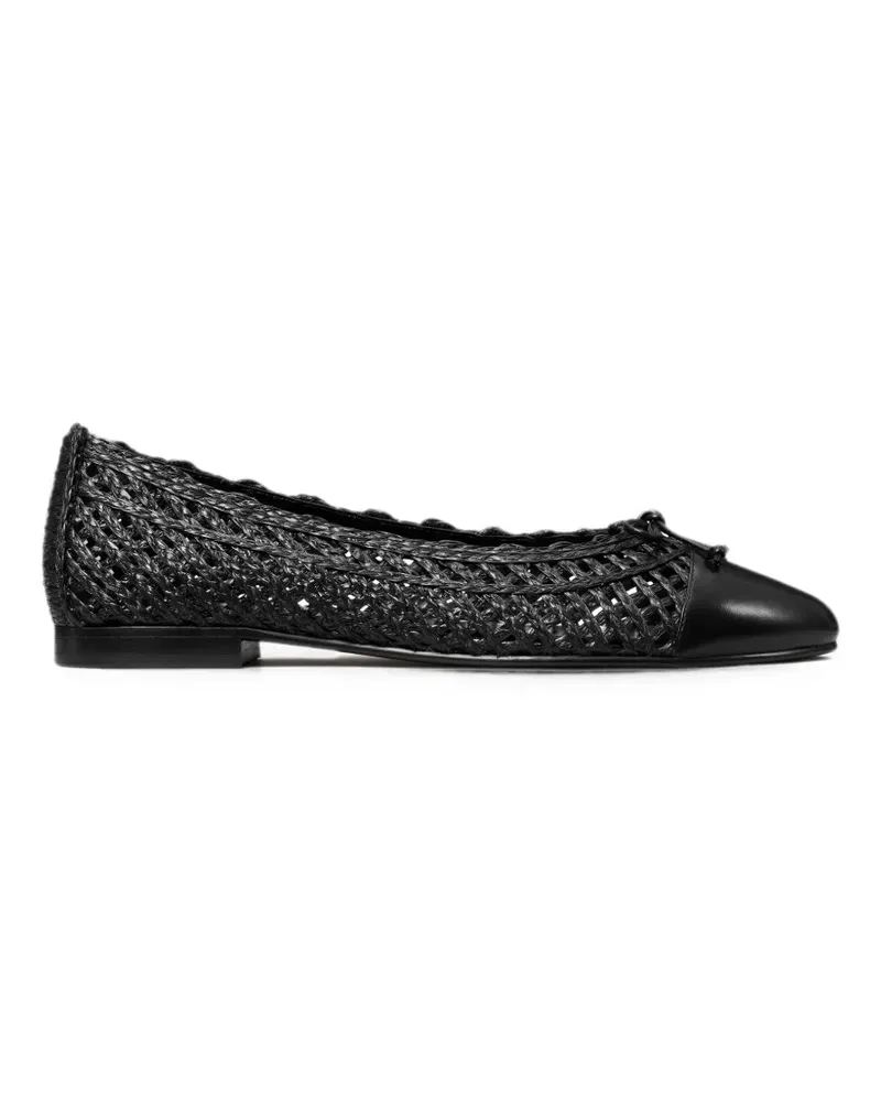 Tory Burch Gewebte Ballerinas - Schwarz Schwarz