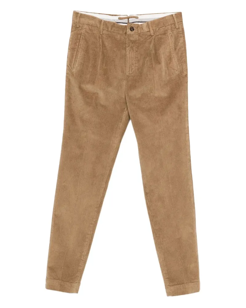Incotex Cordhose mit Falten - Braun Braun