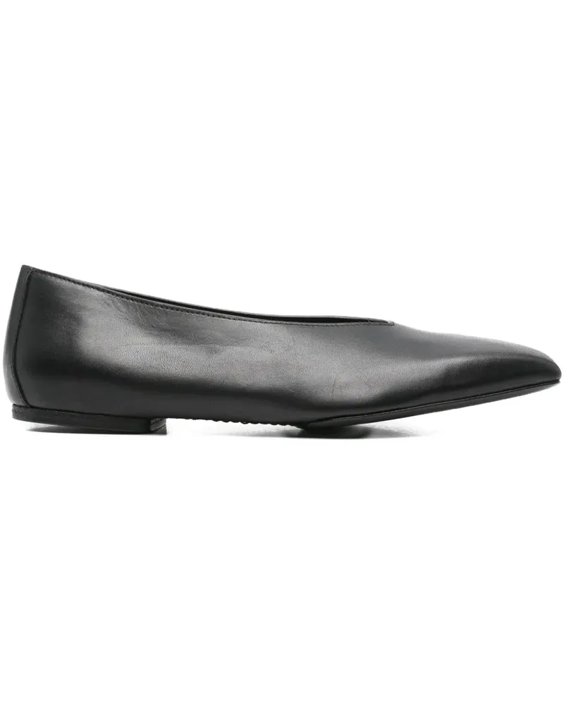 Rick Owens Ballerinas aus Leder - Schwarz Schwarz