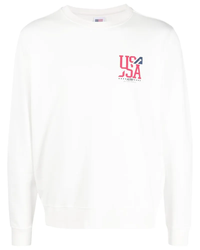 AUTRY Sweatshirt mit Logo-Print - Weiß Weiß