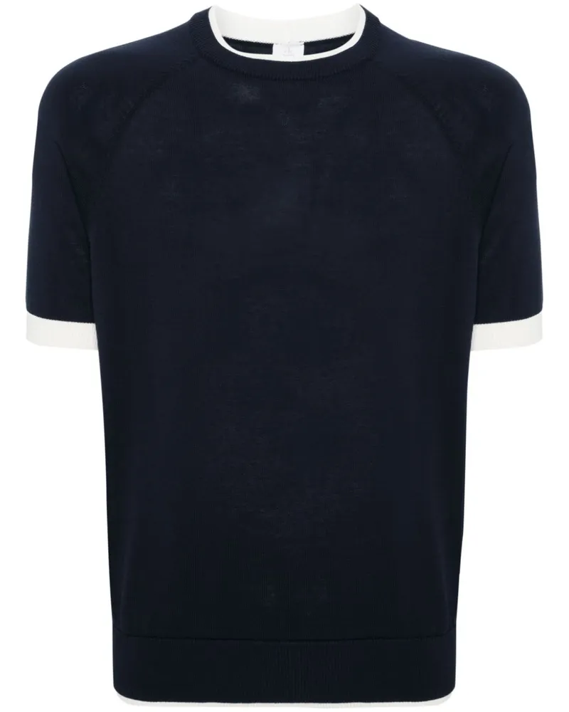 Eleventy Pullover im Layering-Look - Blau Blau