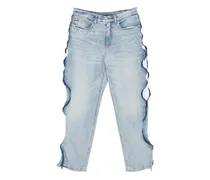 Jeans mit Mesh-Einsatz - Blau
