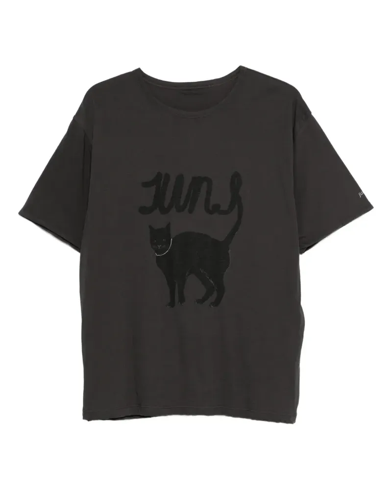 JUUN.J T-Shirt mit Katzen-Print - Grau Grau