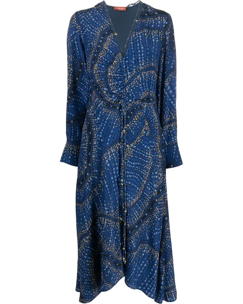 Altuzarra Mila Kleid mit V-Ausschnitt - Blau Blau