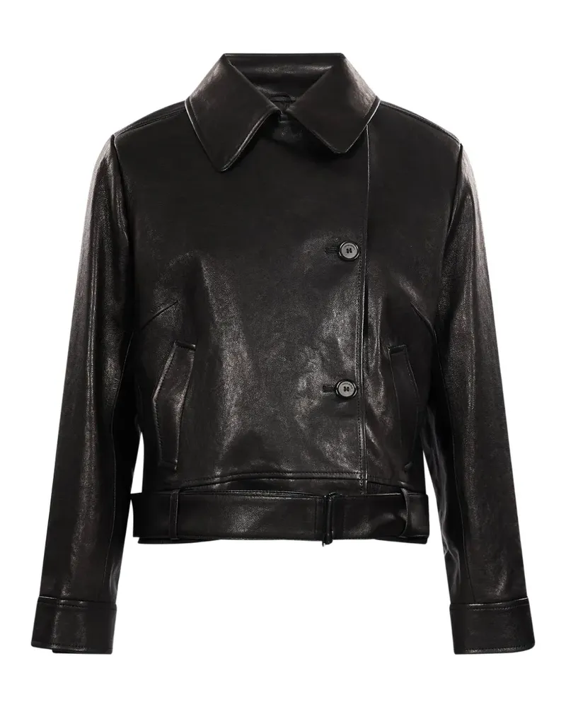 Magda Butrym belted leather jacket - Schwarz Schwarz