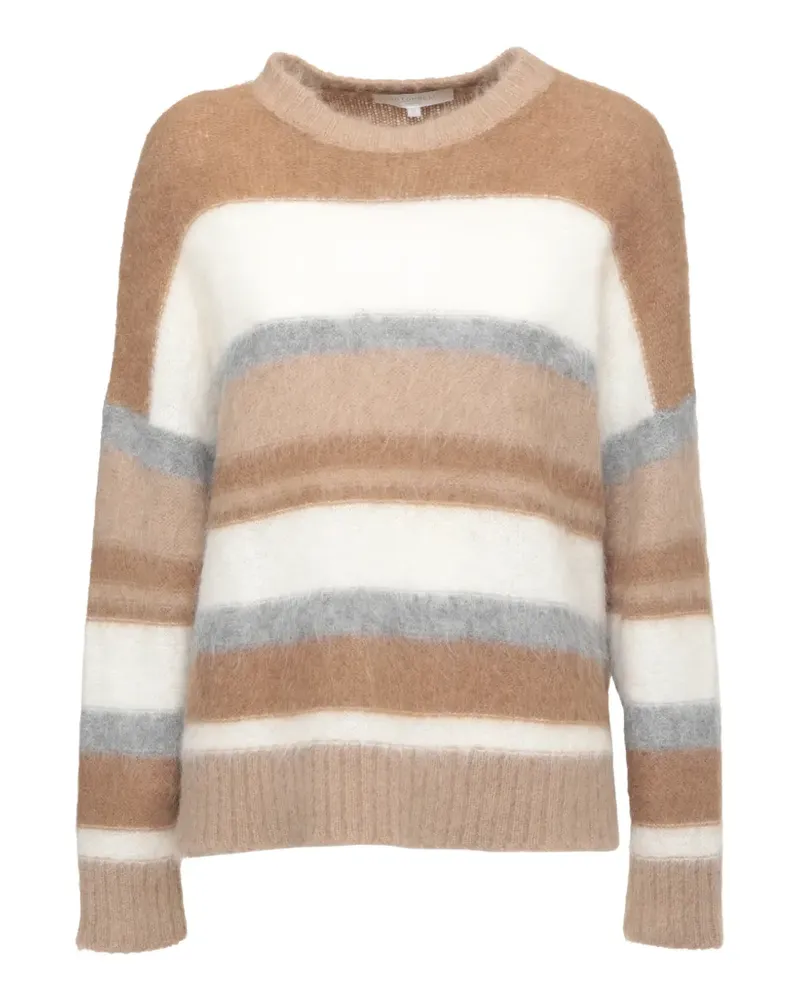 Antonelli Firenze Gestreiftes Strickoberteil - Nude Nude