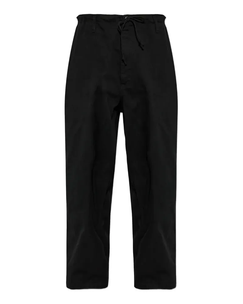 Yohji Yamamoto drawstring cargo pants - Schwarz Schwarz