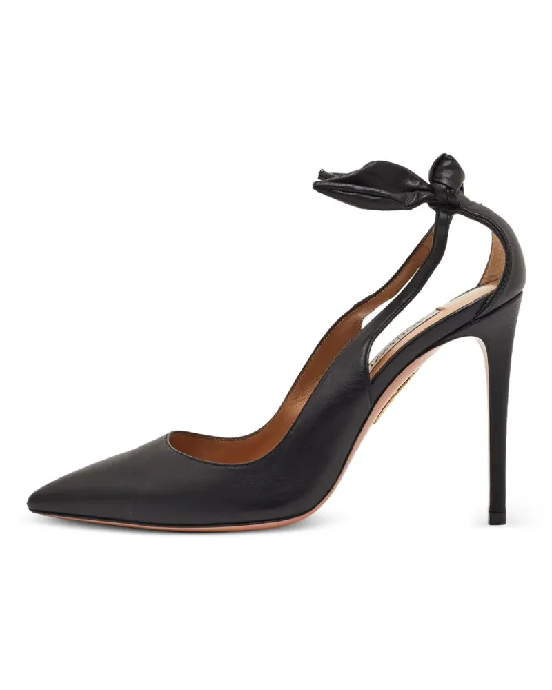Aquazzura Bow Tie pointed-toe pumps - Schwarz Schwarz