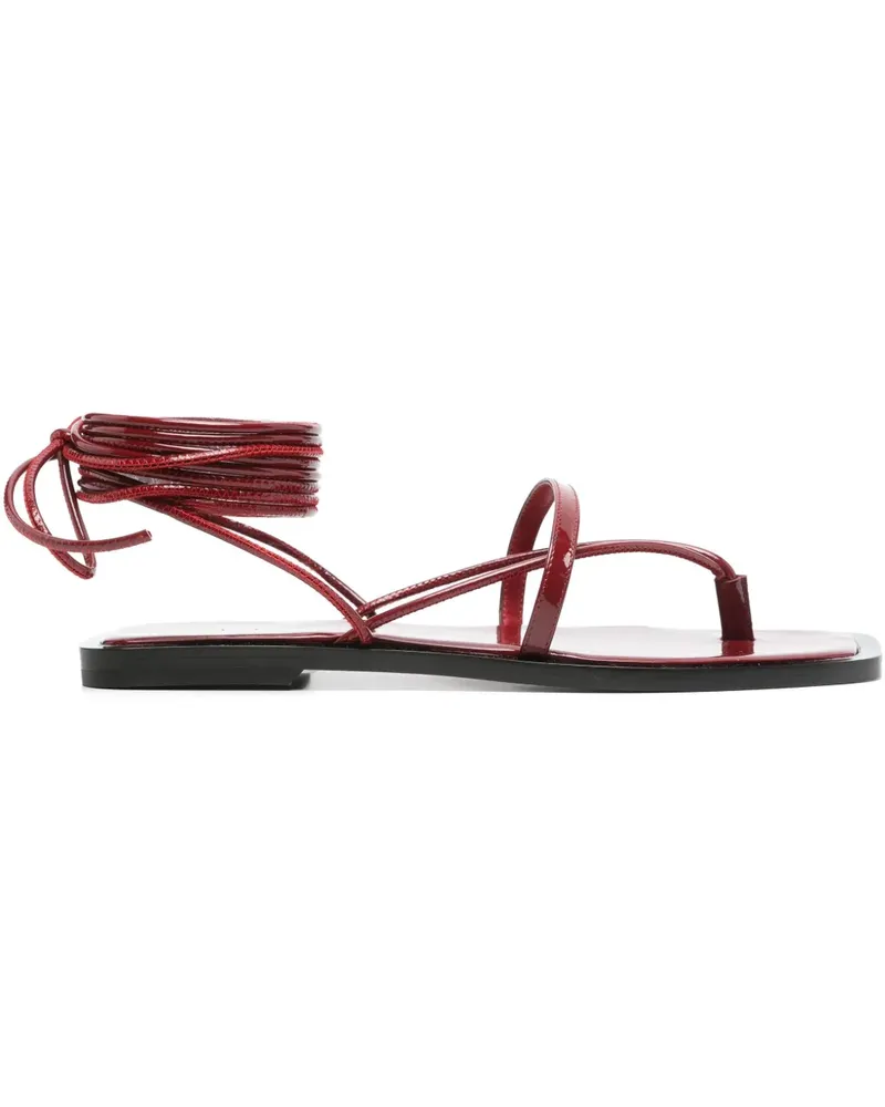 Philosophy Di Lorenzo Serafini Flache Sandalen aus Lackleder - Rot Rot