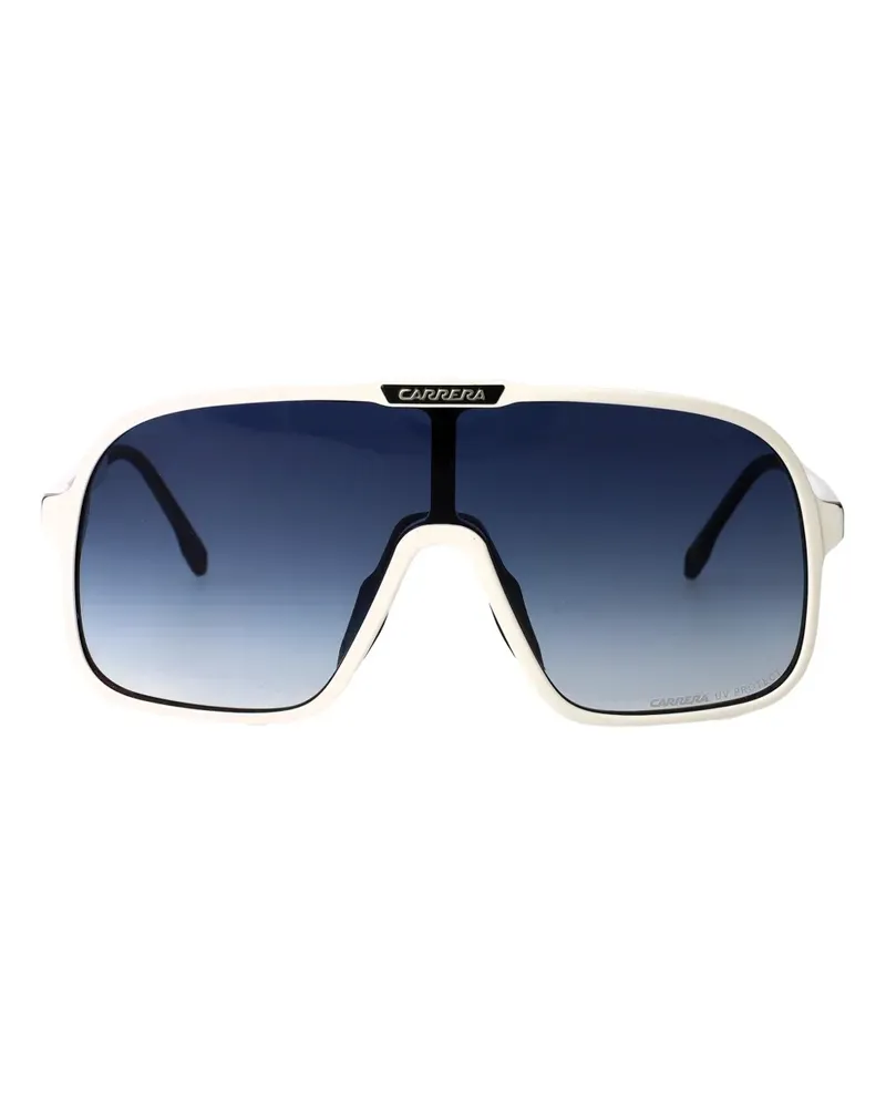 Carrera Sonnenbrille mit Shield-Gestell - Weiß Weiß