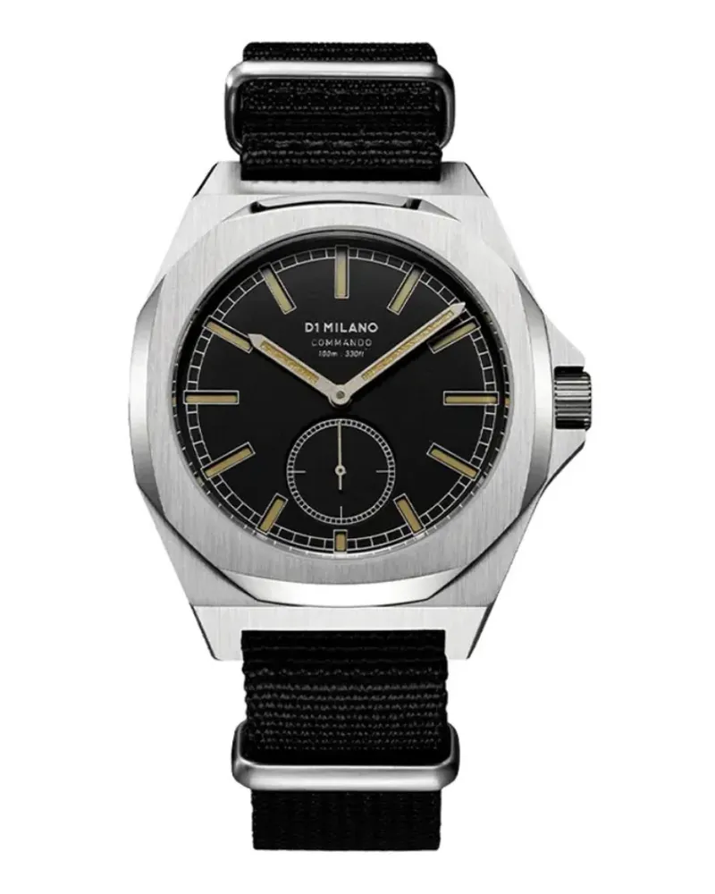 D1 Milano Bullet Commando' Armbanduhr, 38mm - Schwarz Schwarz