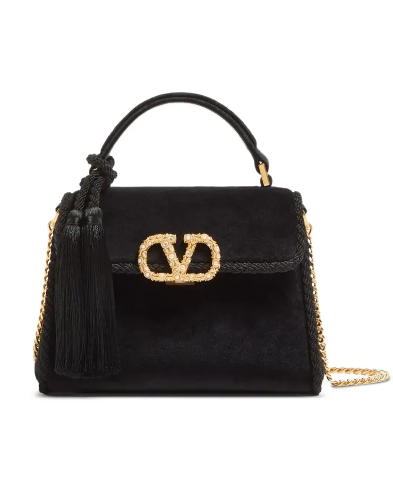 Valentino Garavani Schultertasche mit Quaste - Schwarz Schwarz