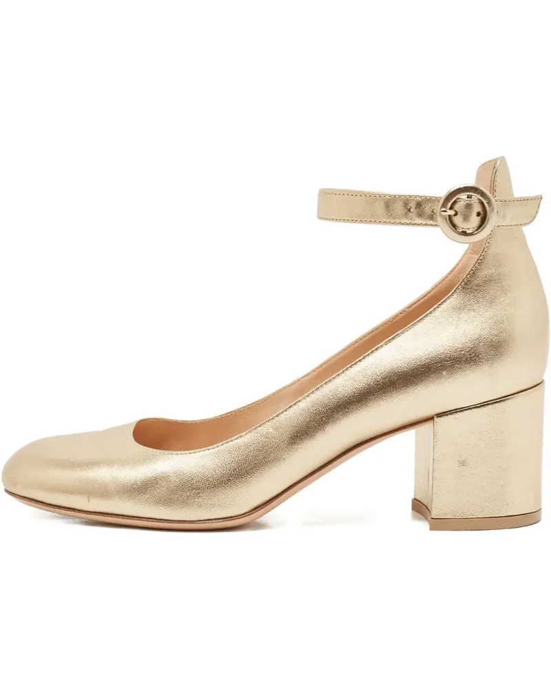 Gianvito Rossi Pumps mit Knöchelriemen 60mm - Gold Gold