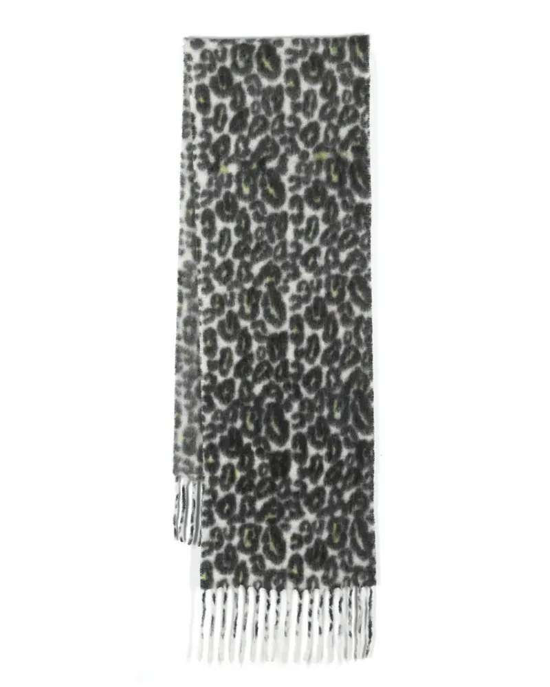 Faliero Sarti Schal mit Leoparden-Print - Weiß Weiß