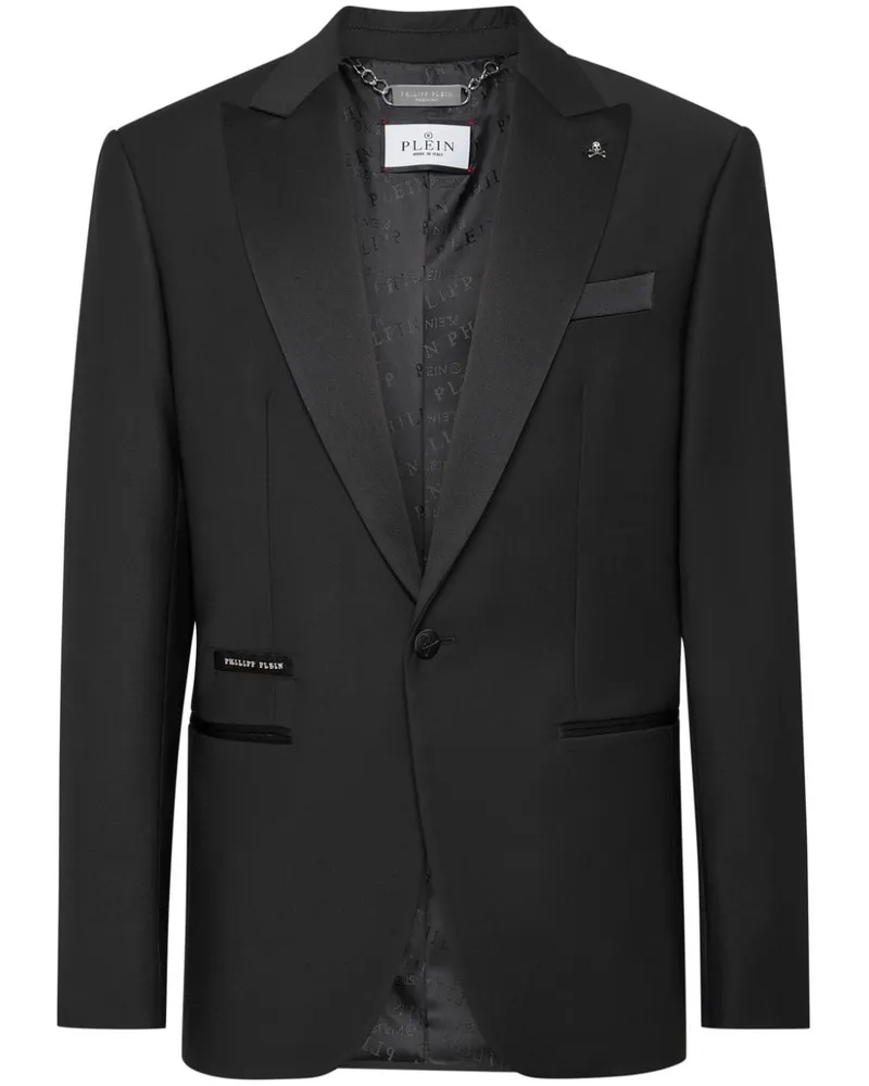 Philipp Plein Sakko mit Totenkopf-Print - Schwarz Schwarz