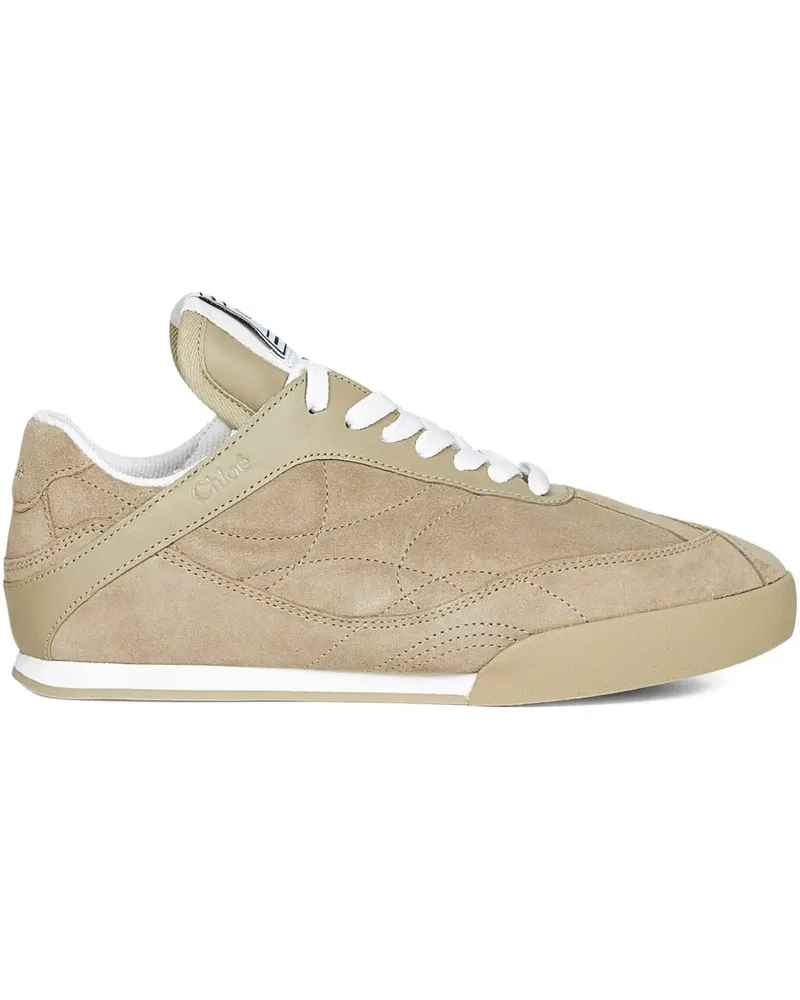 Chloé Kick Sneakers aus Wildleder - Nude Nude