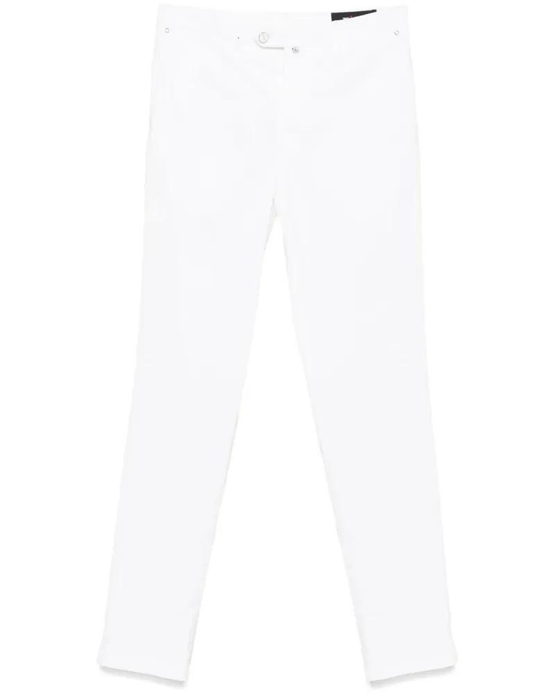 Kiton Klassische Chino - Weiß Weiß