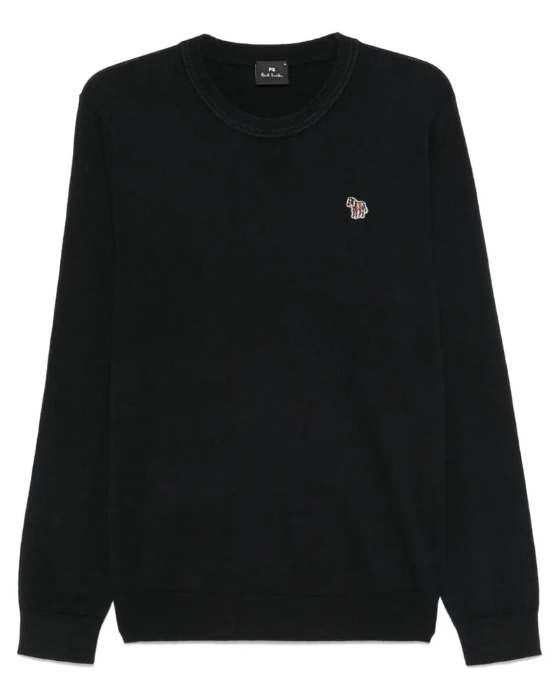 Paul Smith Pullover mit Zebra-Patch - Schwarz Schwarz