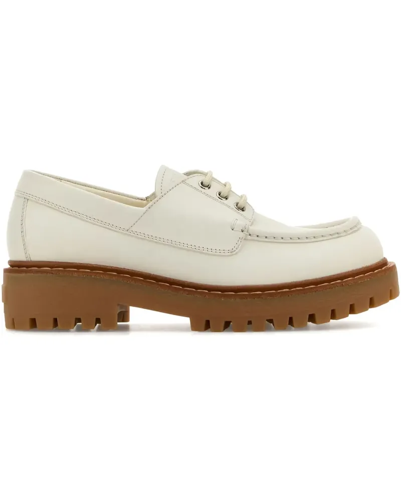 Prada Schnürschuhe aus Leder - Weiß Weiß