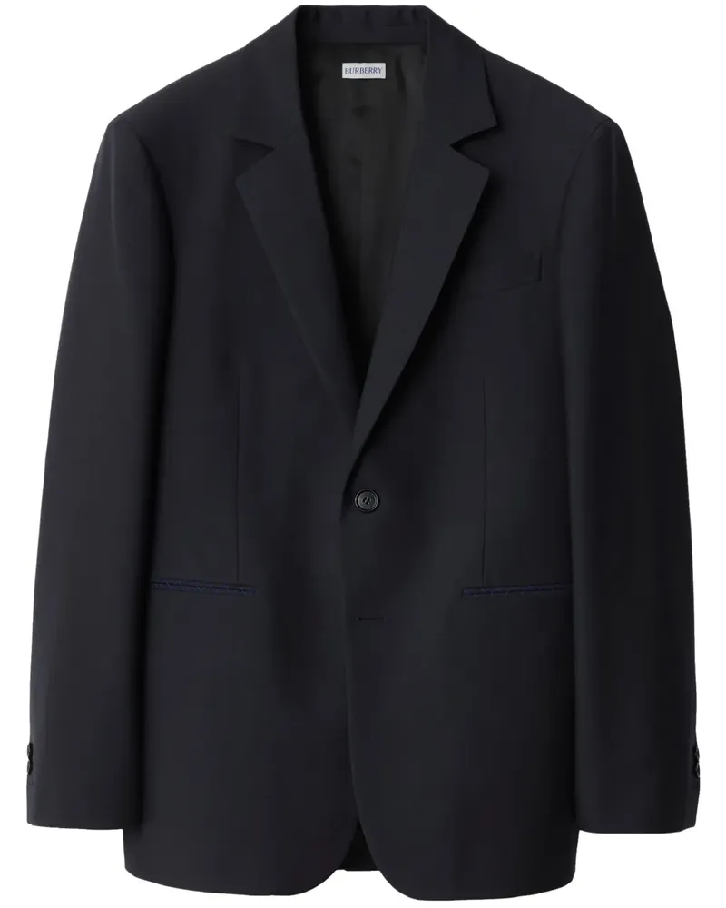 Burberry Einreihiges Sakko aus Wolle - Blau Blau