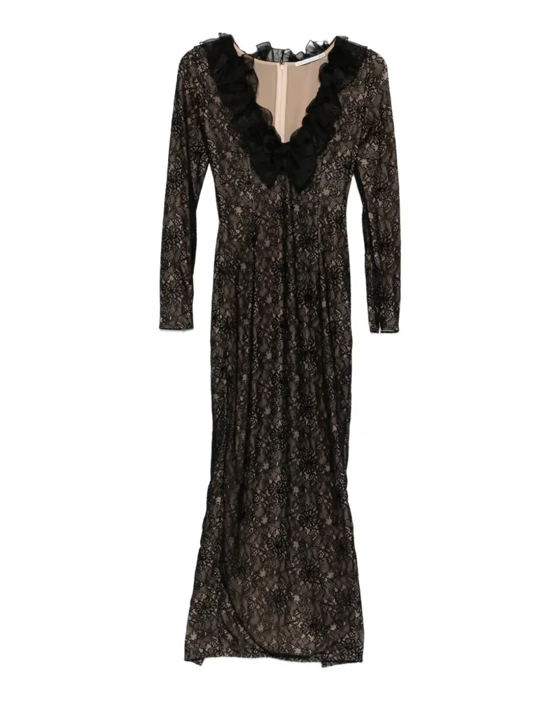 Alessandra Rich lace maxi dress - Schwarz Schwarz
