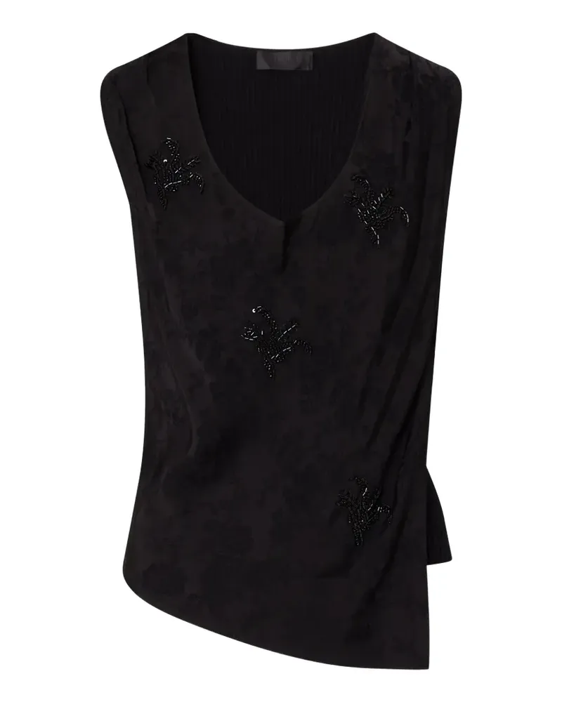 Liu Jo top with jewel embroidery - Schwarz Schwarz