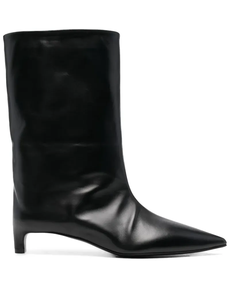 Jil Sander Stiefel mit spitzer Kappe - Schwarz Schwarz