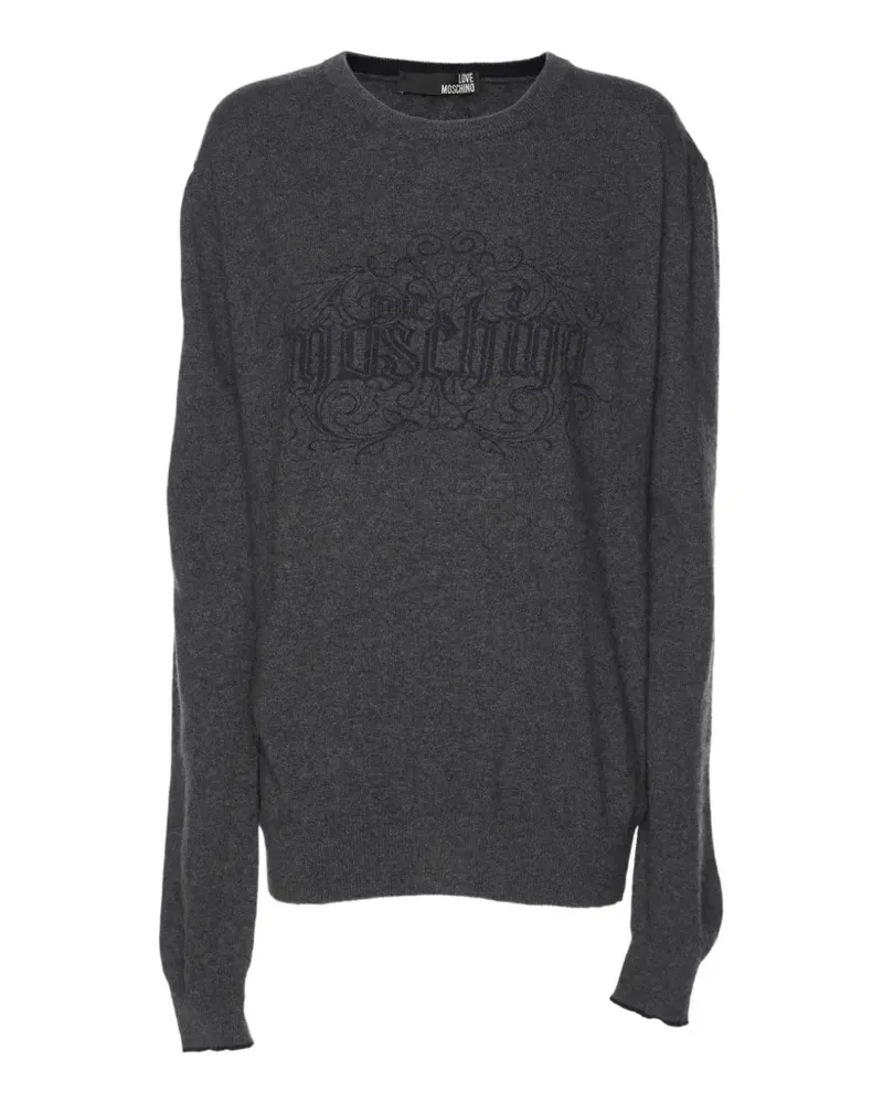 Moschino logo-print sweater - Grau Grau