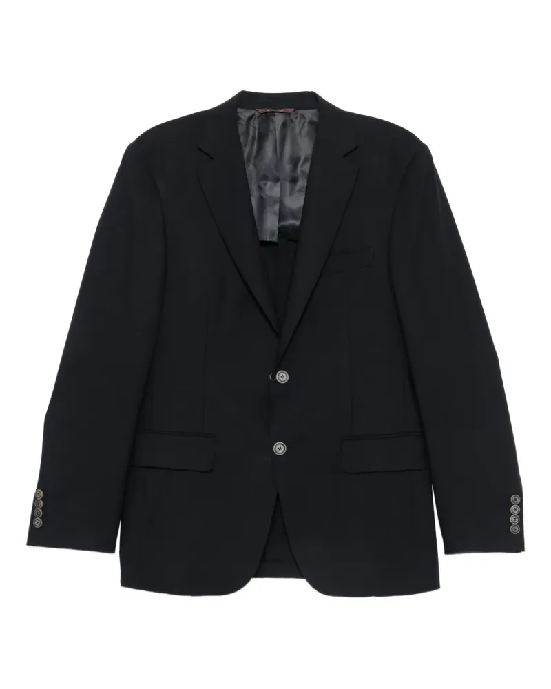 Canali single-breasted notched-lapels blazer - Blau Blau