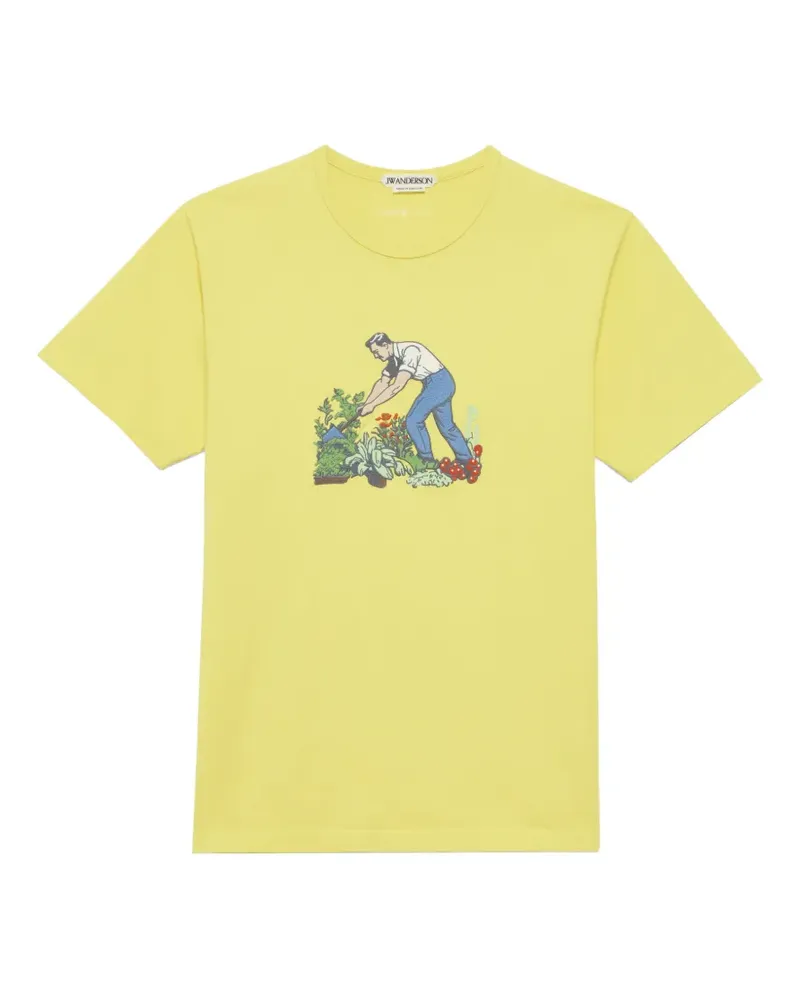J.W.Anderson Gardener T-Shirt mit grafischem Print - Gelb Gelb