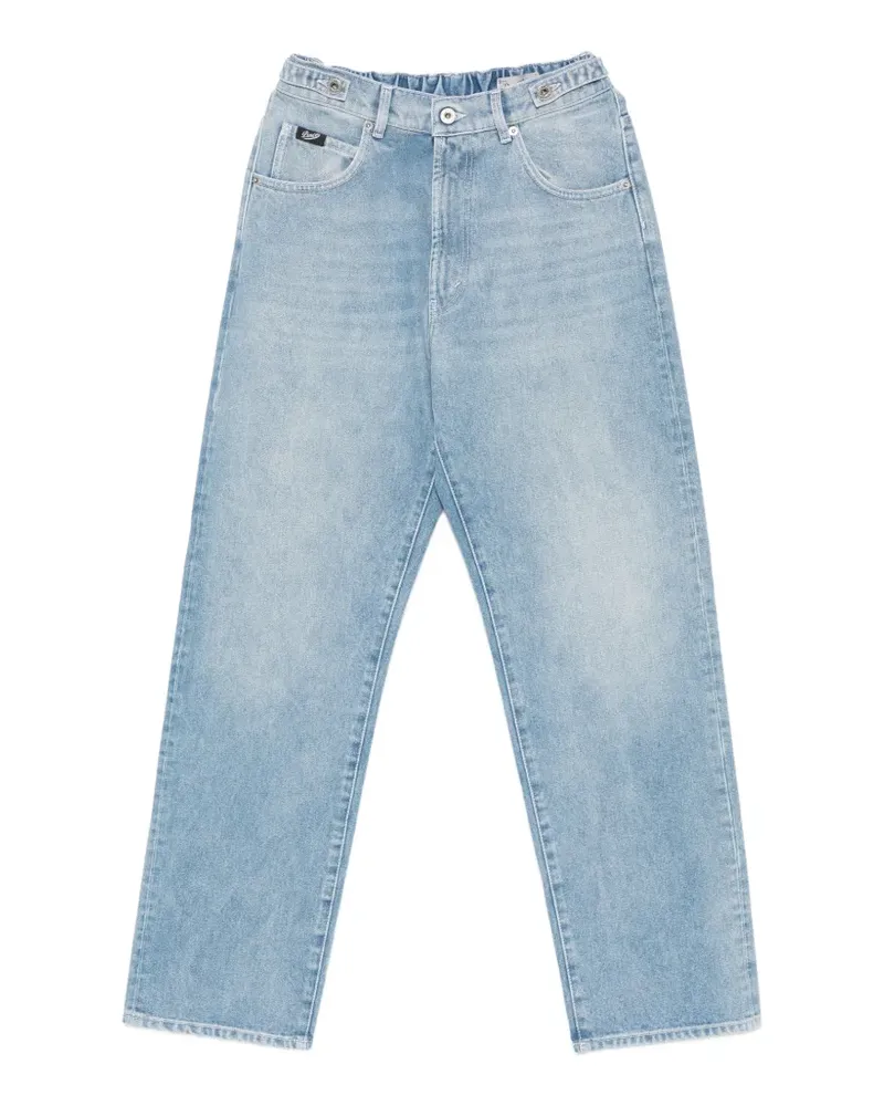 PENCE elasticated-waistband faded-wash jeans - Blau Blau