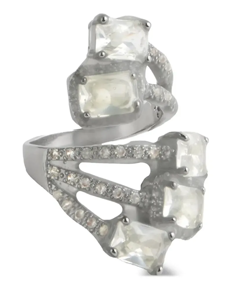 Maison Margiela Ring mit Glasverzierung - Silber Silber
