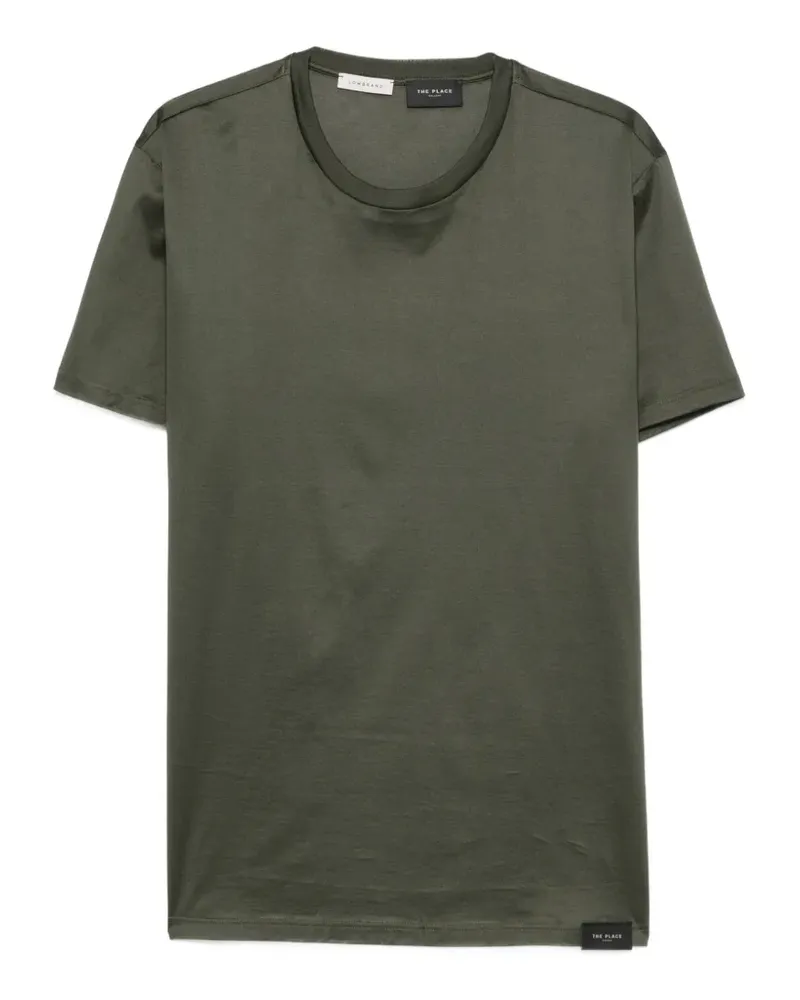 Low Brand T-Shirt mit Logo-Patch - Grün Grün