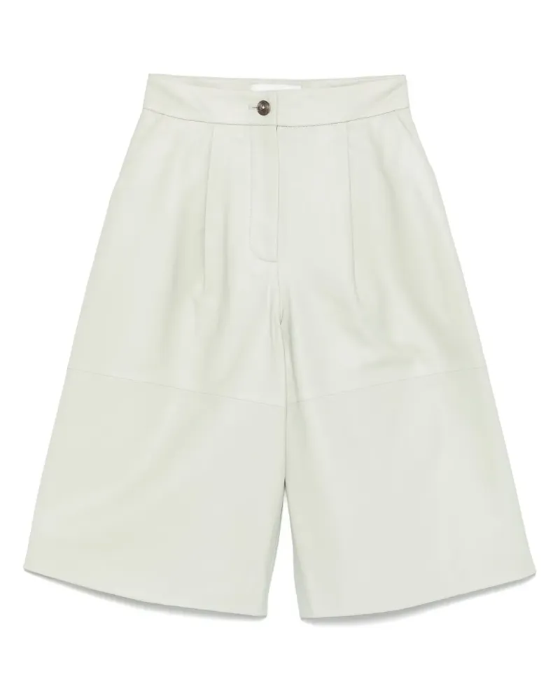 Yves Salomon Shorts aus Leder - Grün Grün