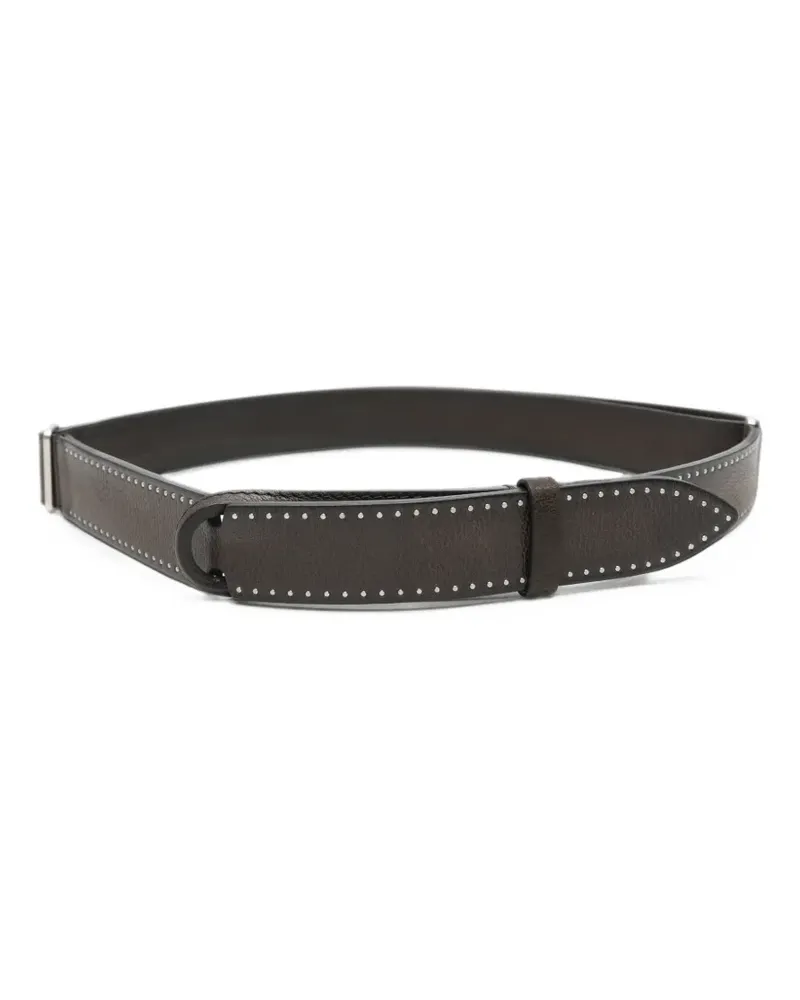 Orciani Ledergürtel mit Nieten - Braun Braun