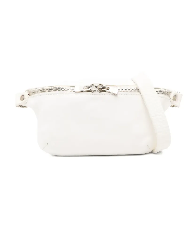 GUIDI Schultertasche aus Leder - Weiß Weiß