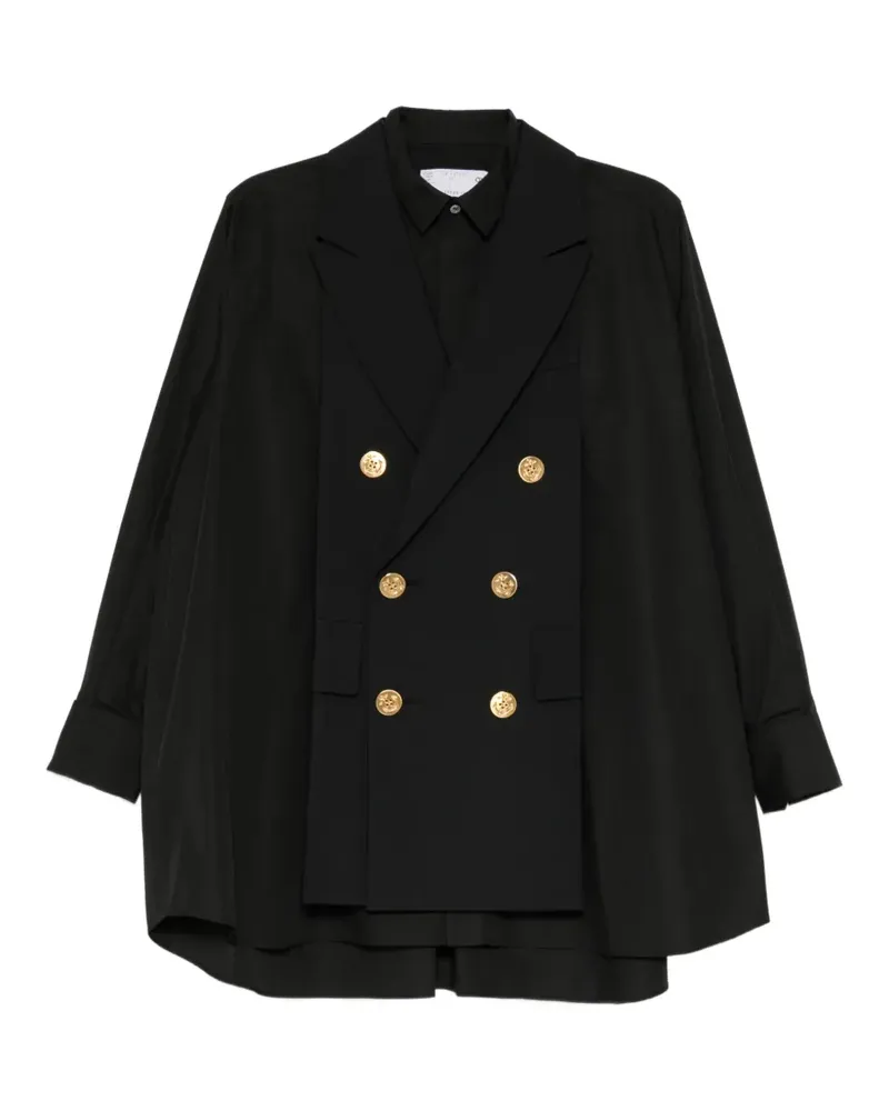 Sacai Doppelreihiges Oberteil - Schwarz Schwarz