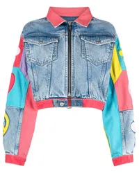 Moschino Jacke mit grafischem Print Blau