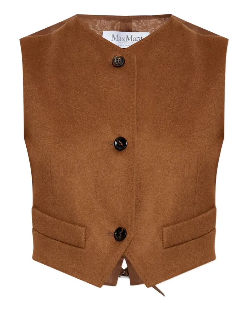 Max Mara Geknöpfte Edda Jacke - Braun Braun
