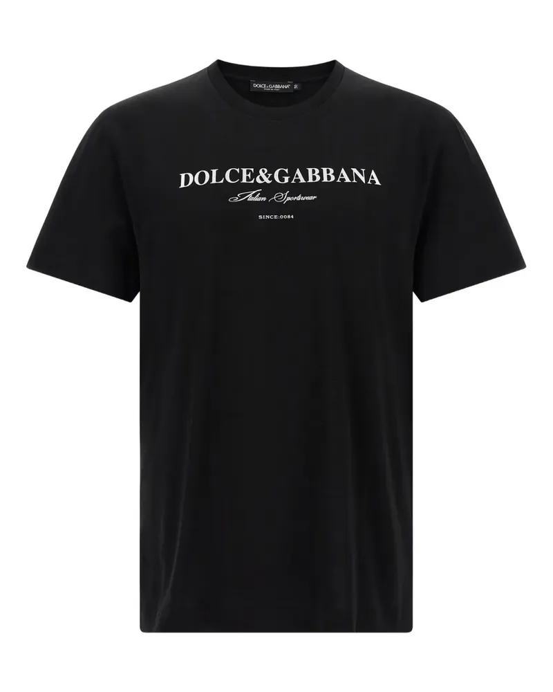 Dolce & Gabbana T-Shirt mit Logo-Print - Schwarz Schwarz