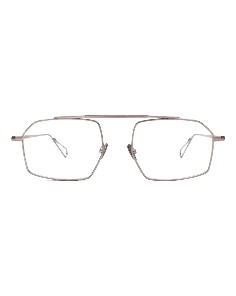 AHLEM Royale Brille mit geometrischem Gestell - Silber Silber