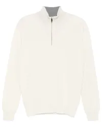 Corneliani Pullover mit Stehkragen Weiß