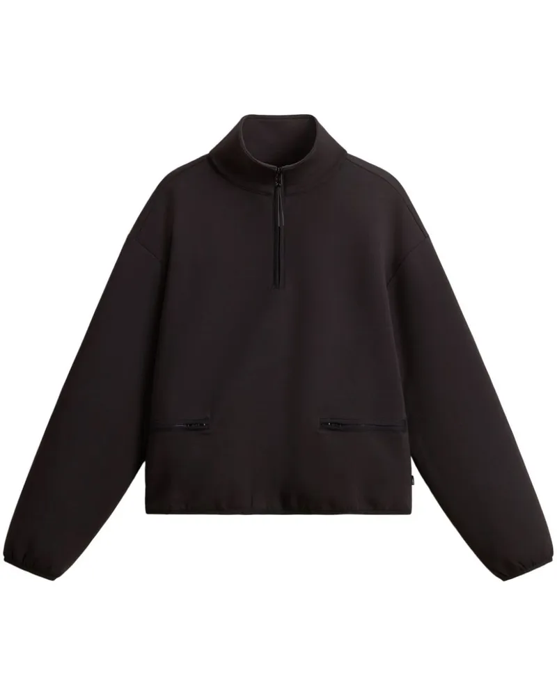 Woolrich Fleecejacke mit Reißverschluss - Schwarz Schwarz