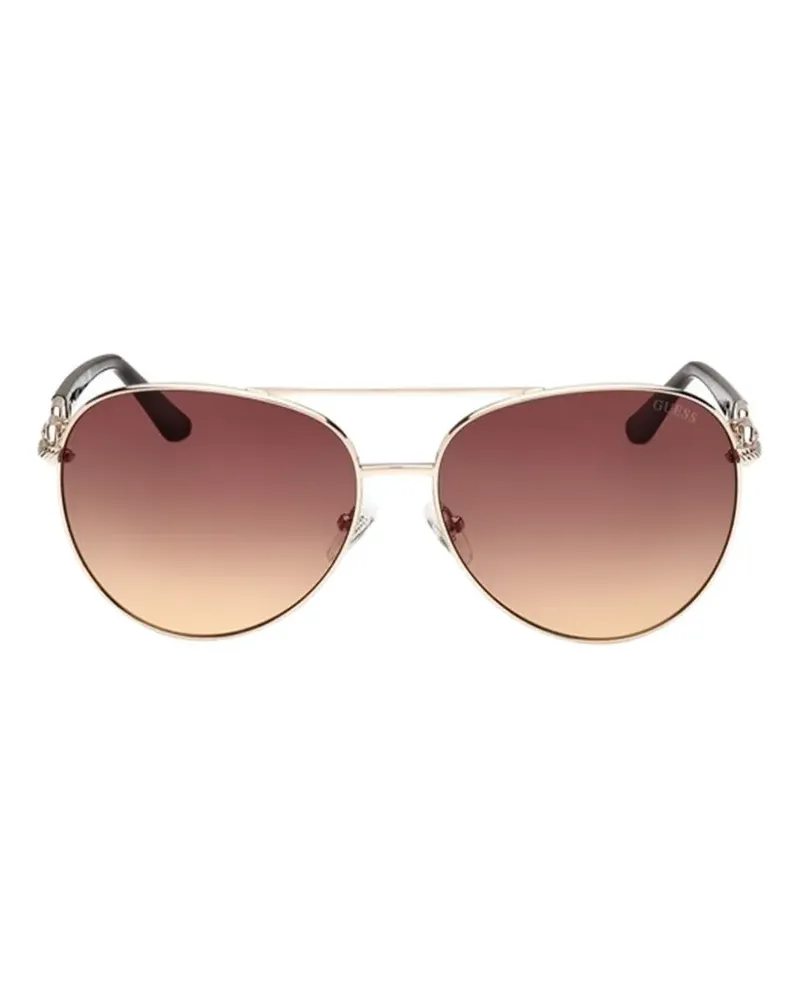 Guess chain-link pilot sunglasses - Gold Gold